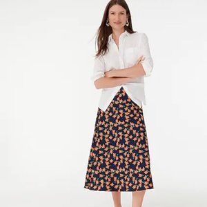 J. Crew NWT's Pull-on slip skirt in poppy fields